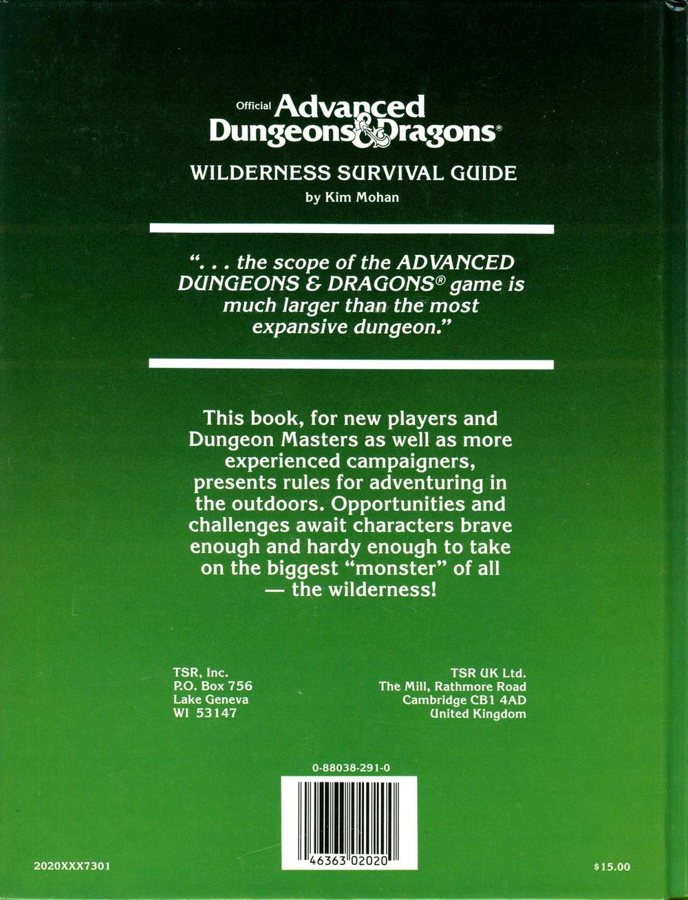 AD&D: Wilderness Survival Guide  board game collectible [Barcode 046363020200] - Main Image 2