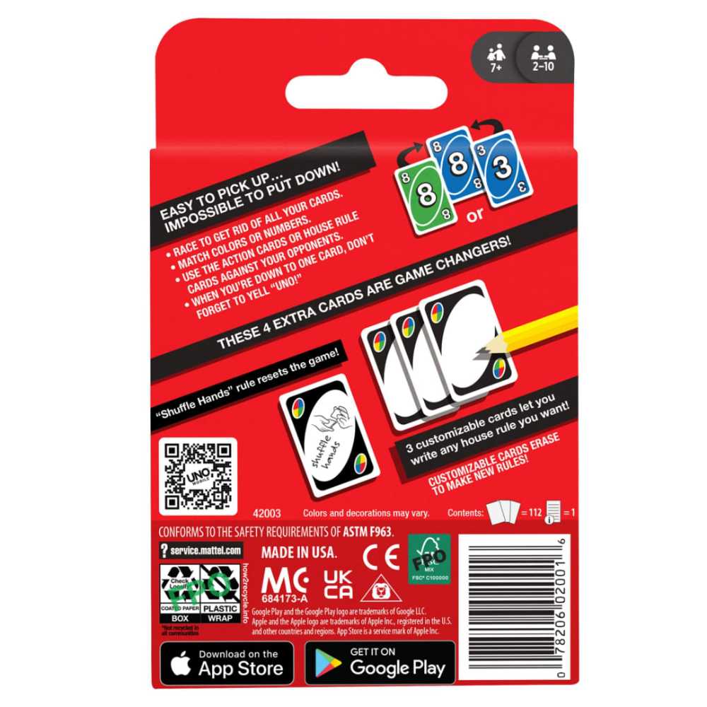 Uno  (2 - 10) board game collectible [Barcode 078206020016] - Main Image 2