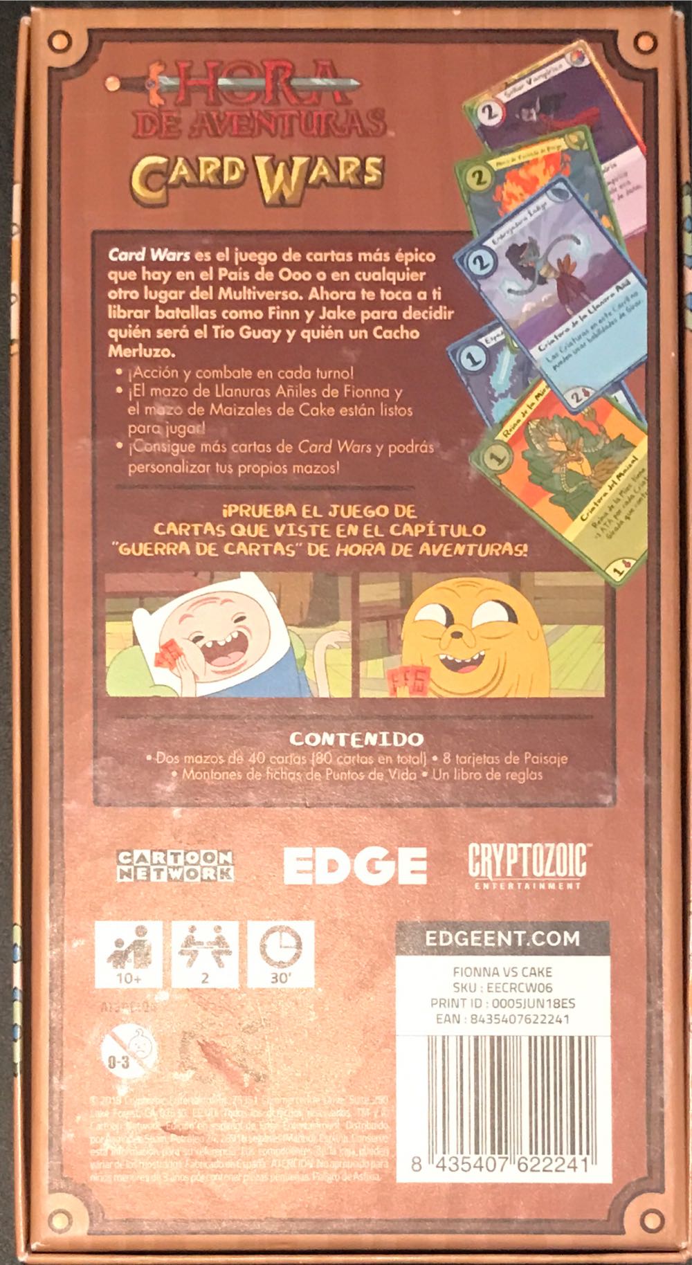 Card Wars: Fionna Vs Cake De Aventuras Card Wars Fionna Contra Cake  board game collectible [Barcode 8435407622241] - Main Image 2