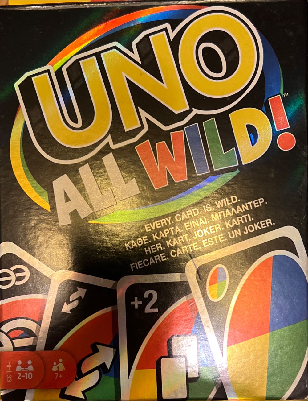 UNO All Wild!  (2-10) board game collectible [Barcode 194735070664] - Main Image 2