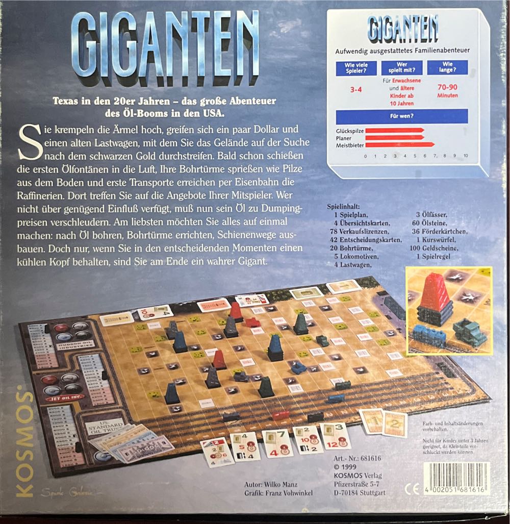 Giganten Boardgame Wilko Manz  (3-4) board game collectible [Barcode 4002051681616] - Main Image 2
