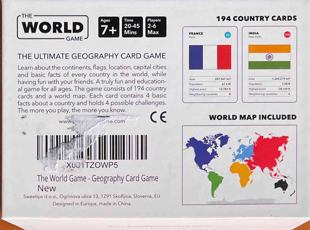 The World Game  (2-6 (2,3,4,5,6)) board game collectible - Main Image 2