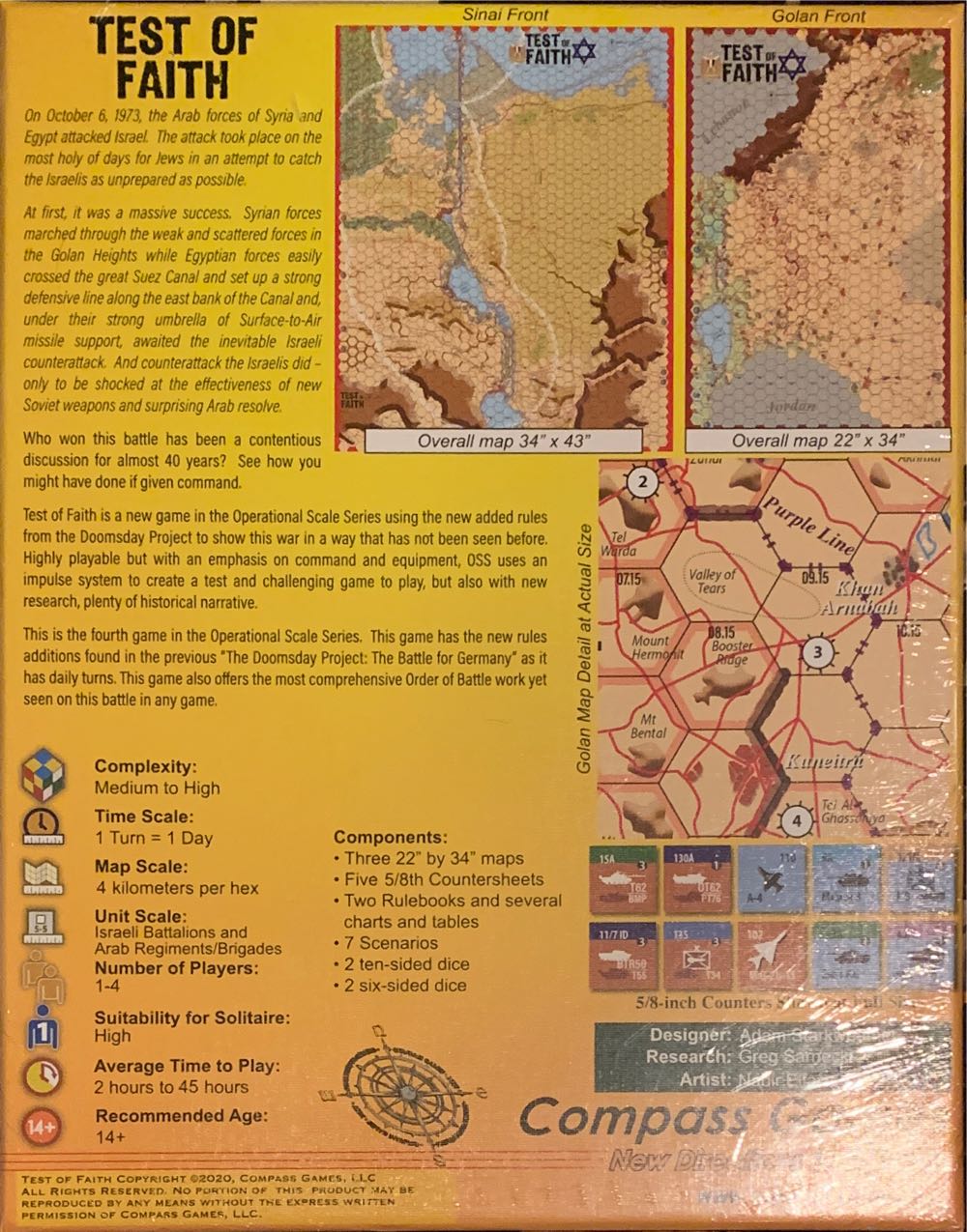 Test of Faith - The Arab-Israeli War of 1973  (1-4) board game collectible - Main Image 2