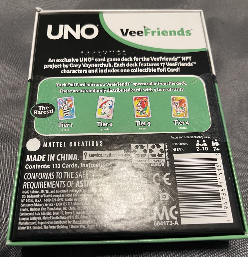 Veefriends Uno Yolo Yak  board game collectible - Main Image 3