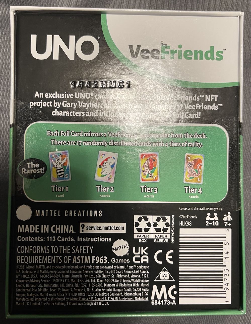 Veefriends Uno Prudent Polar Bear  board game collectible - Main Image 3