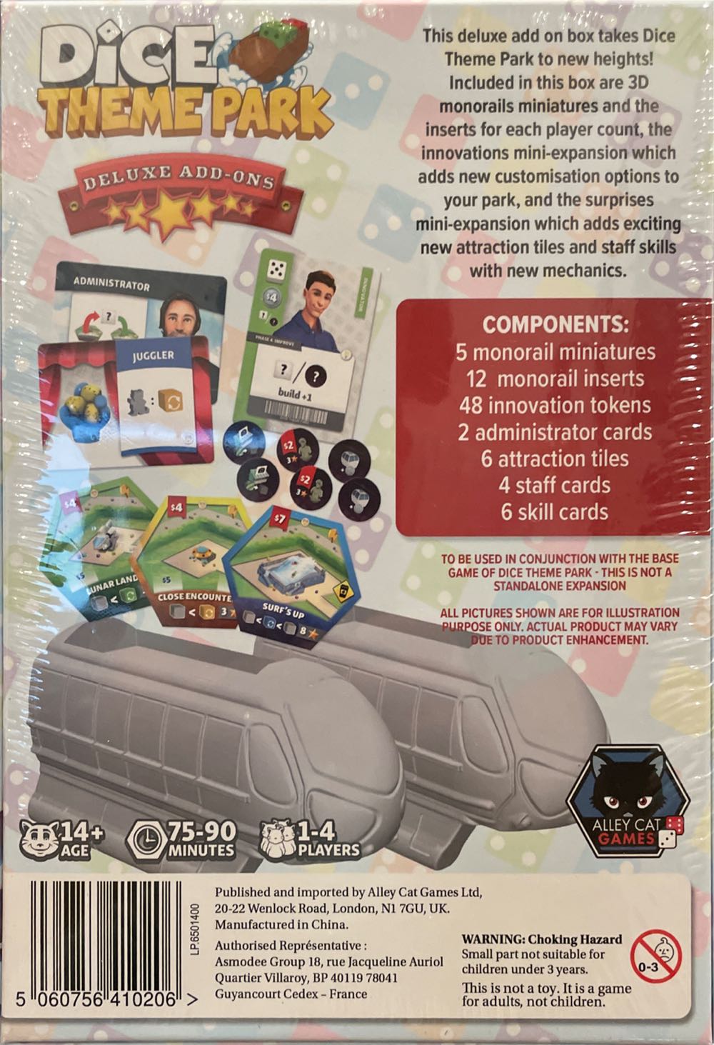 Dice Theme Park: Deluxe Add-Ons  (1-4) board game collectible [Barcode 5060756410206] - Main Image 2