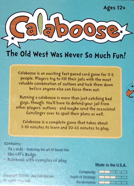 Calaboose  (2-5) board game collectible [Barcode 895022000035] - Main Image 2