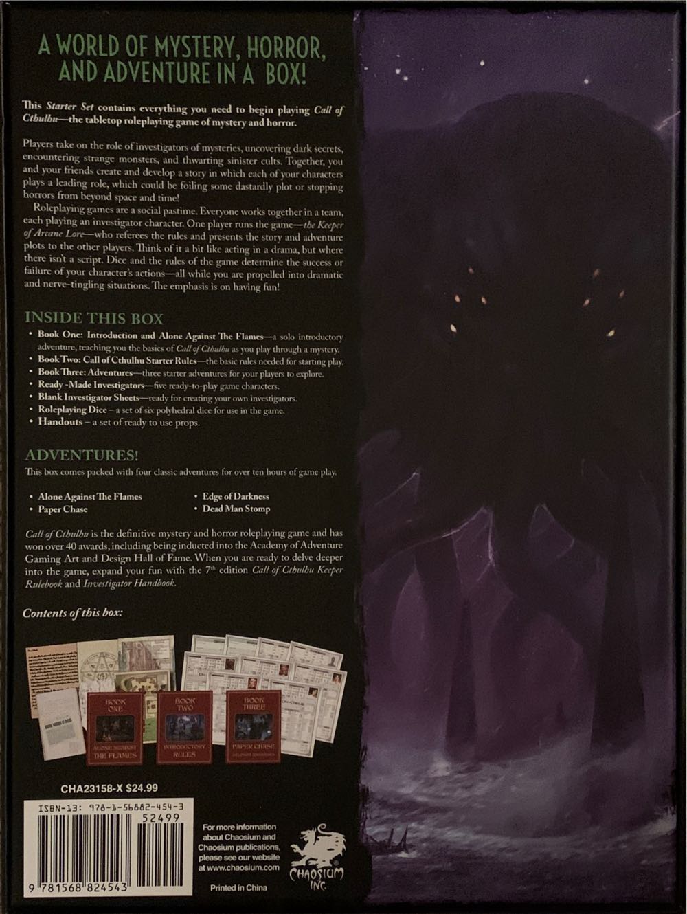 Call Of Cthulhu 7th Edition Starter Set  board game collectible [Barcode 9781568824543] - Main Image 2