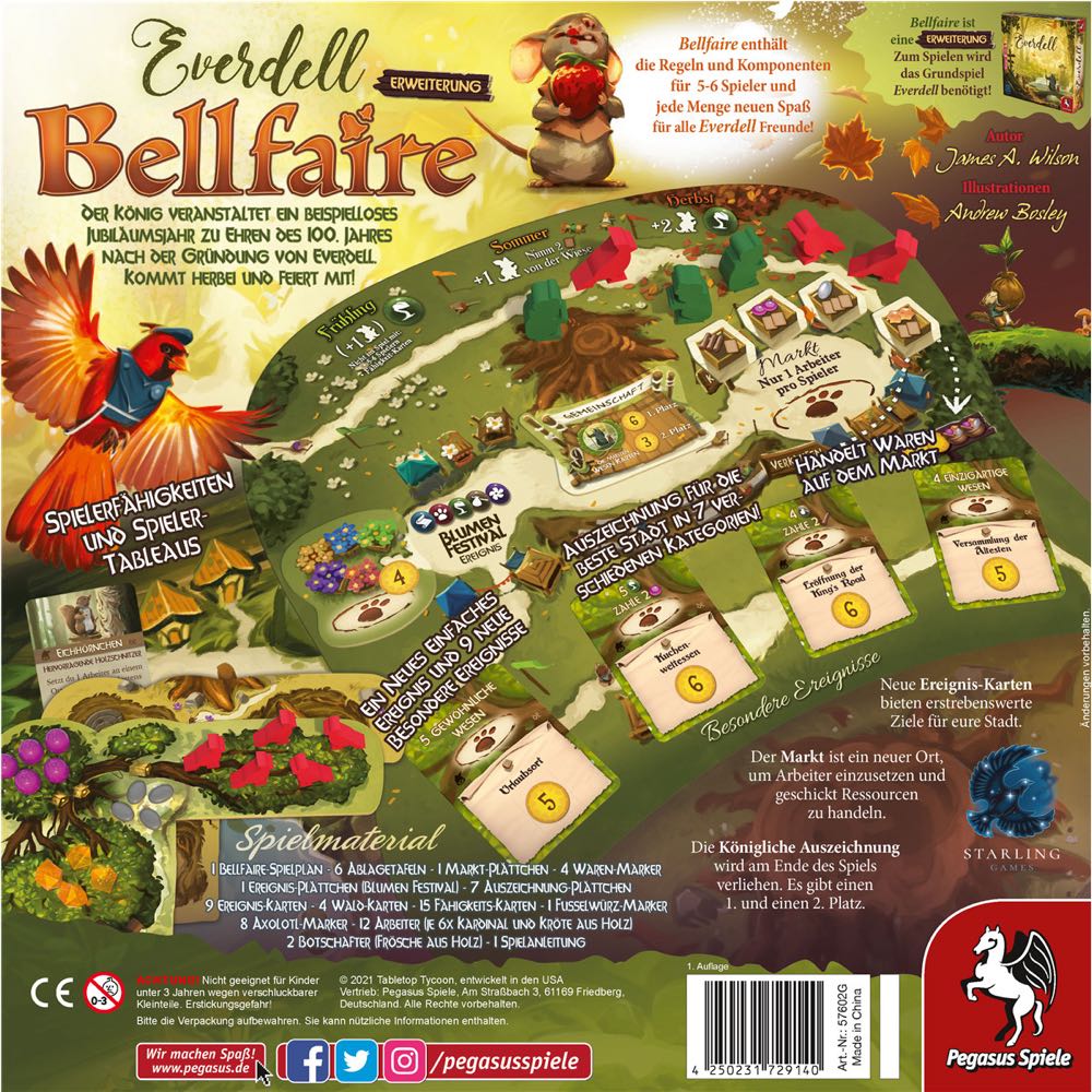 Everdell Bellfaire German  (2-4) board game collectible [Barcode 4250231729140] - Main Image 2
