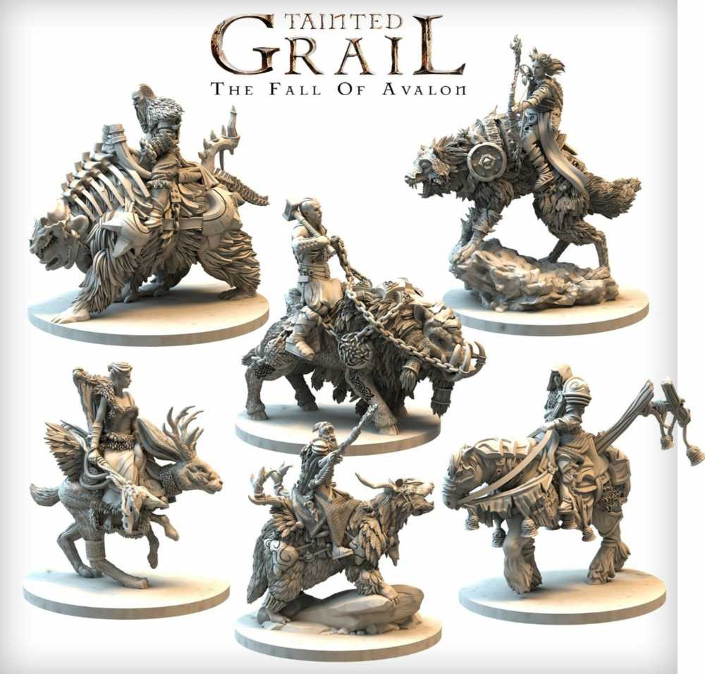 Tainted Grail: Mounted Heroes (Sundropped)  (1-4) board game collectible [Barcode 5907222999479] - Main Image 2