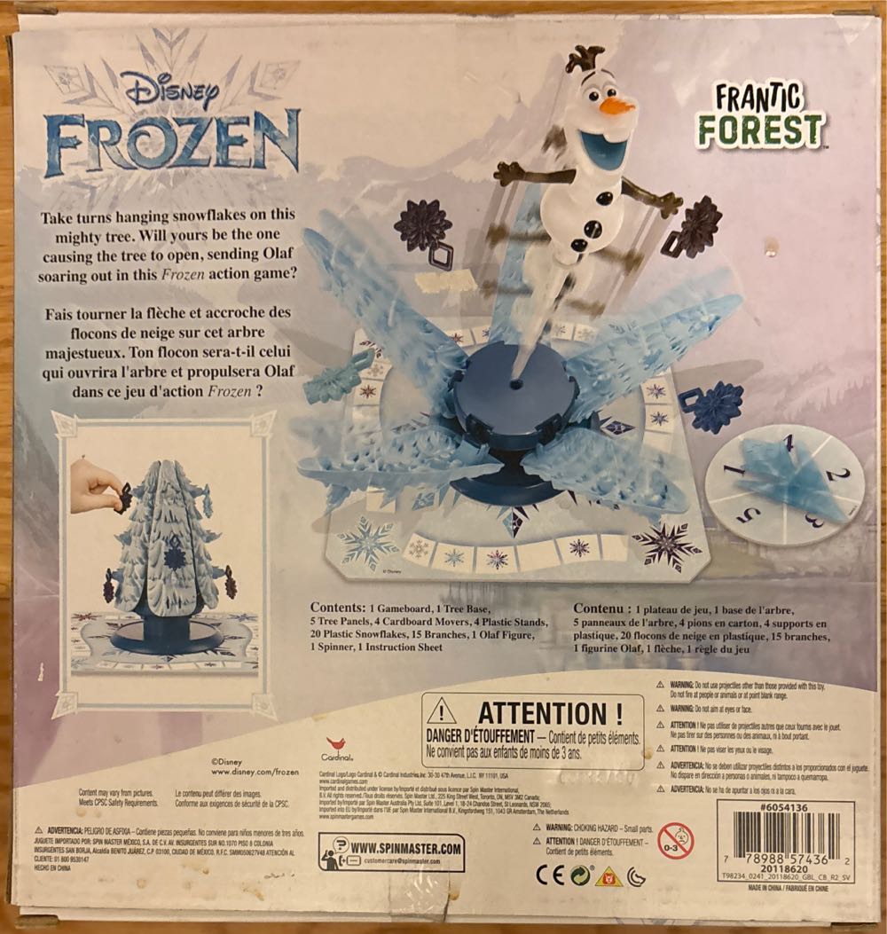 Cardinal Disney Frozen Frantic Forest Board Game  (2-4) board game collectible [Barcode 778988574362] - Main Image 2