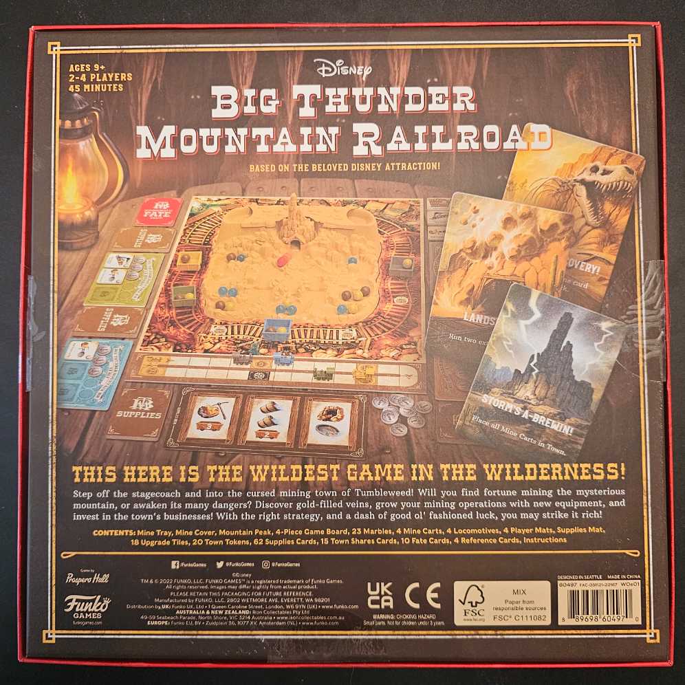 Big Thunder Mountain Railroad  (2-4) board game collectible [Barcode 889698604970] - Main Image 2