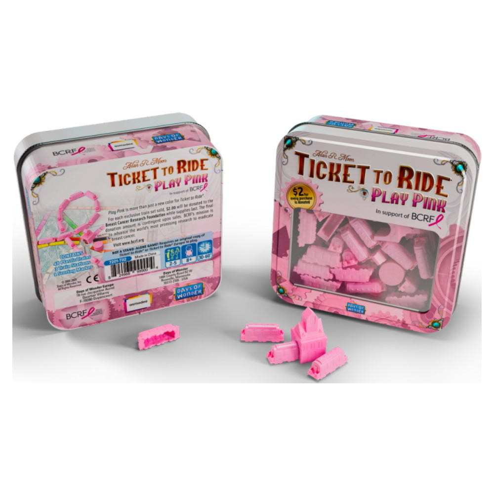 Ticket To Ride: Play Pink  board game collectible [Barcode 824968999011] - Main Image 2