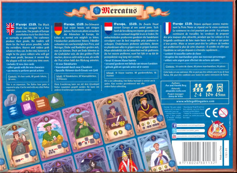 Rattus: Mercatus  (2-4) board game collectible [Barcode 8718026301132] - Main Image 2