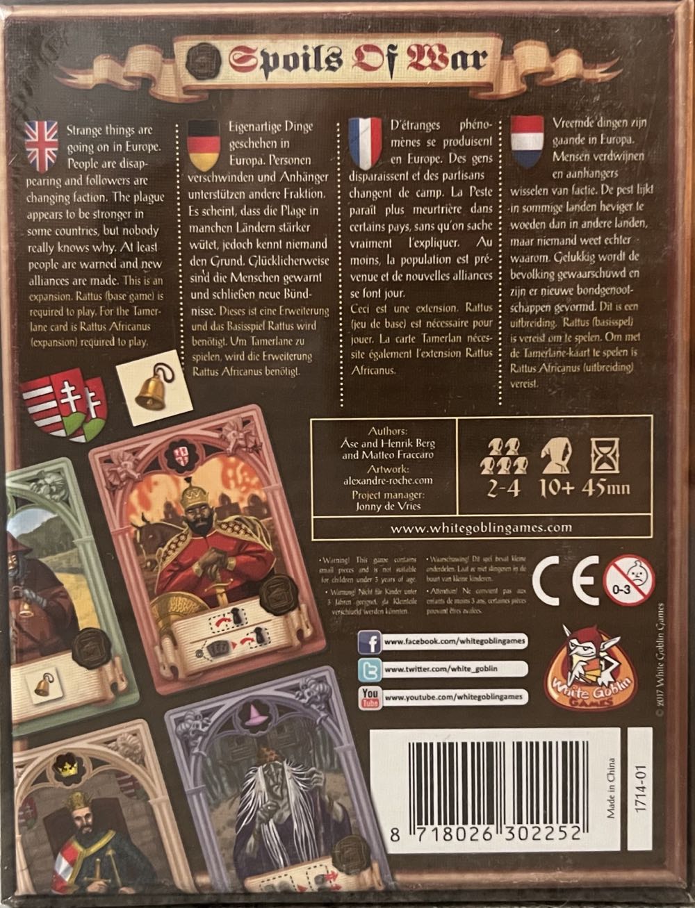 Rattus: Spoils of War  (2-4) board game collectible [Barcode 8718026302252] - Main Image 2