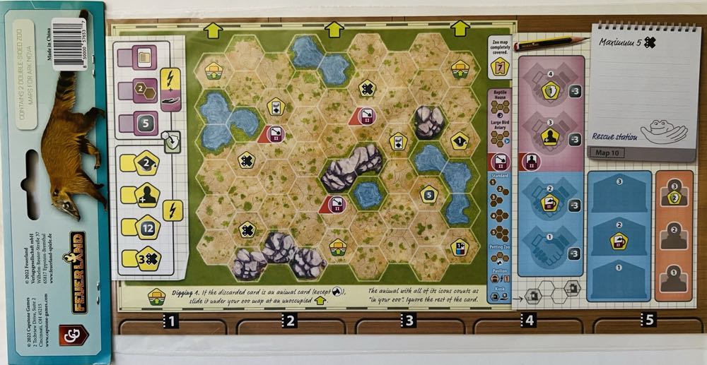 Ark Nova: Zoo Map Pack 1  (2-4) board game collectible [Barcode 850000576537] - Main Image 2