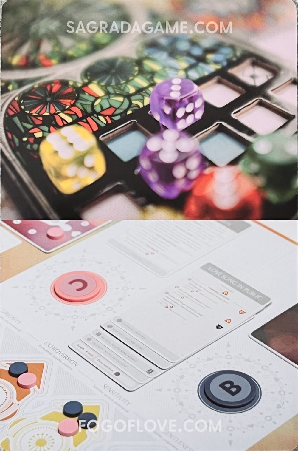 Sagrada: Sagrada x Fog of Love Crossover Promos  board game collectible - Main Image 2