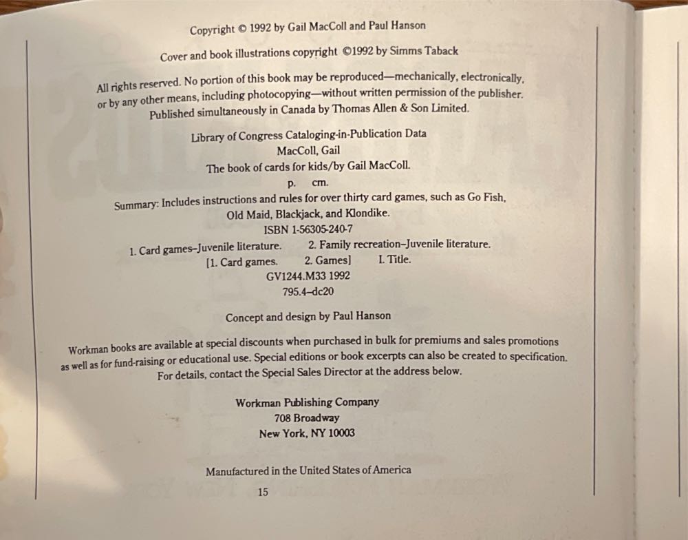 The Book Of Cards For Kids  board game collectible - Main Image 3