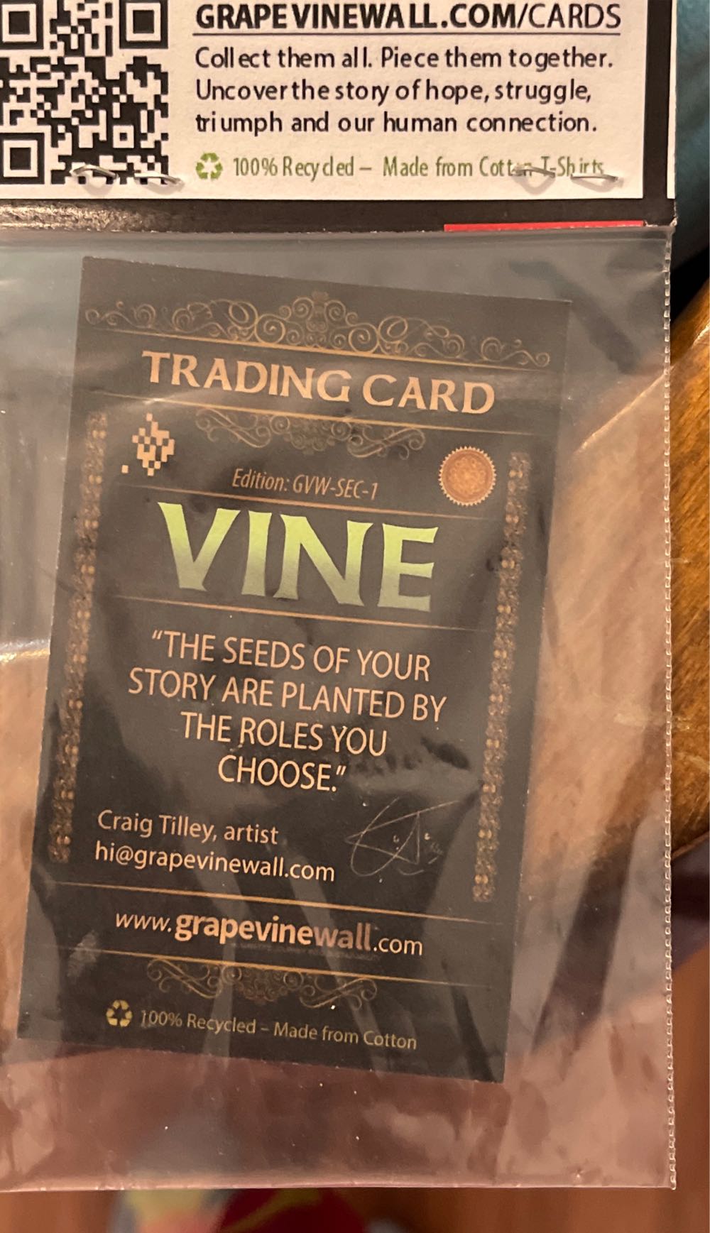 Vines Trading Card Serpent Of Time  board game collectible - Main Image 2