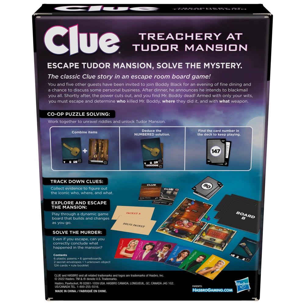 Clue: TREACHERY at TUDOR MANSION  (1-6) board game collectible [Barcode 195166188850] - Main Image 4
