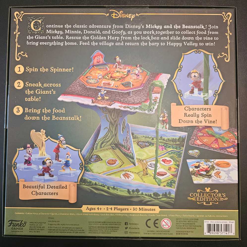 Disney MICKEY and the BEANSTALK (Collector’s Edition)  (2-4) board game collectible [Barcode 889698571418] - Main Image 2