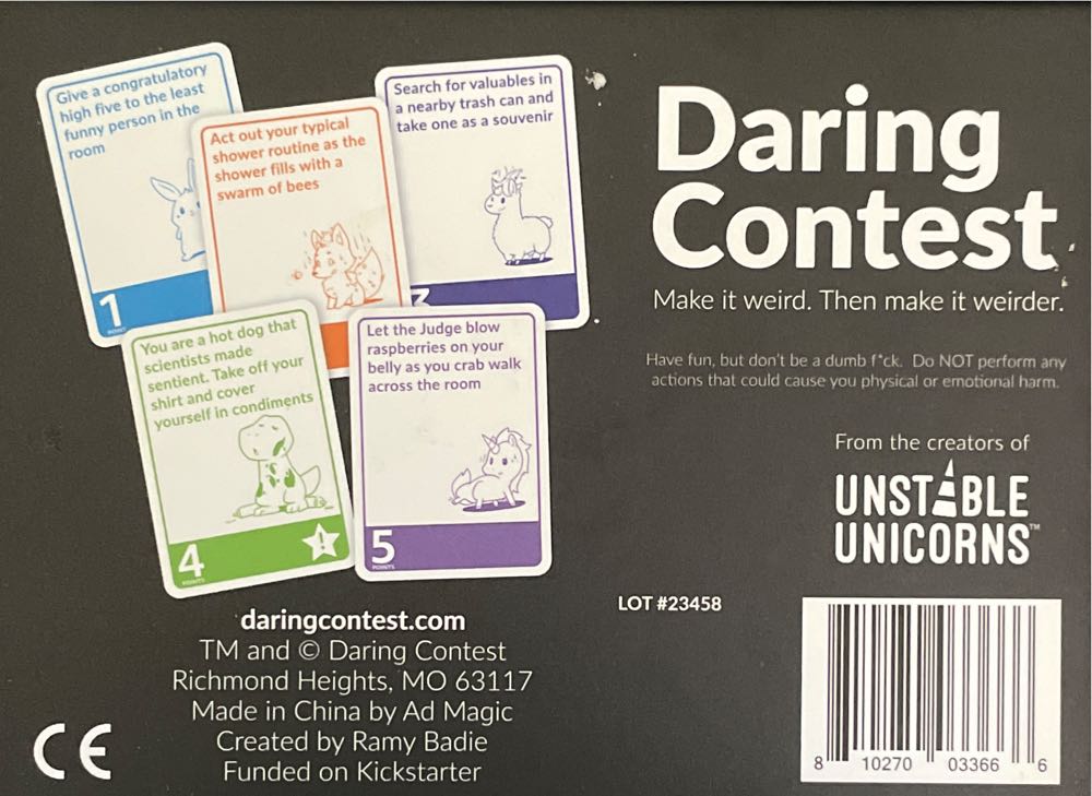 Daring Contest  (4-8) board game collectible [Barcode 810270033666] - Main Image 2