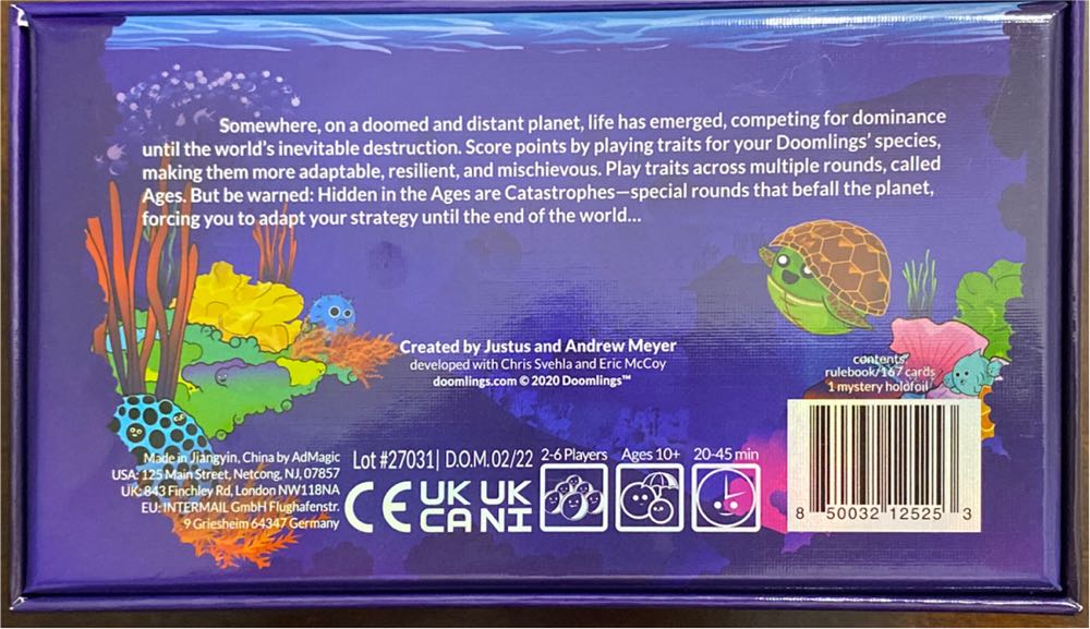 Doomlings  (2-6) board game collectible [Barcode 850032125253] - Main Image 2