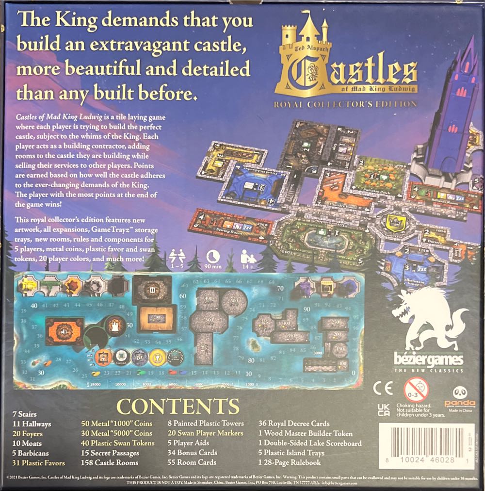 Castles Of Mad King Ludwig (Royal Collector’s Edition)  (1-5) board game collectible [Barcode 810024460281] - Main Image 2