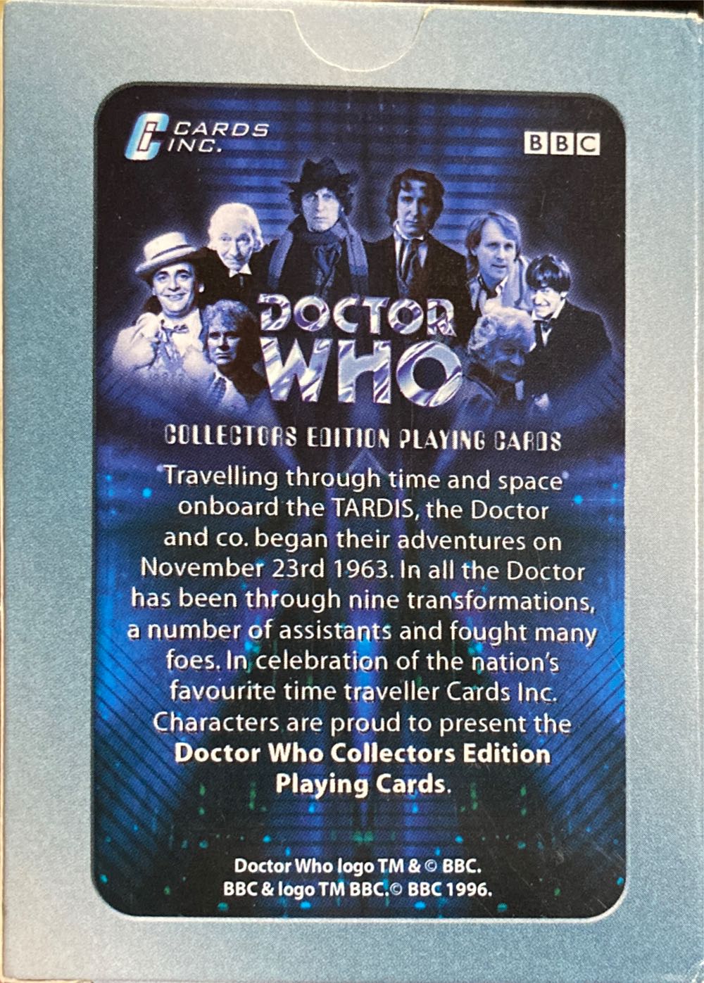 Collectors Edition Doctor Who Playing Cards  board game collectible [Barcode 5060029854355] - Main Image 2