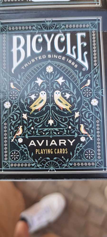 Bicycle Aviary Playing Cards Teal  board game collectible [Barcode 073854093634] - Main Image 2