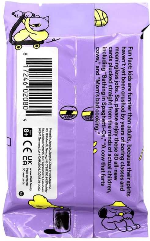 Cards Against Humanity: Family Edition: Written By Kids Pack  (4+) board game collectible [Barcode 817246020804] - Main Image 2