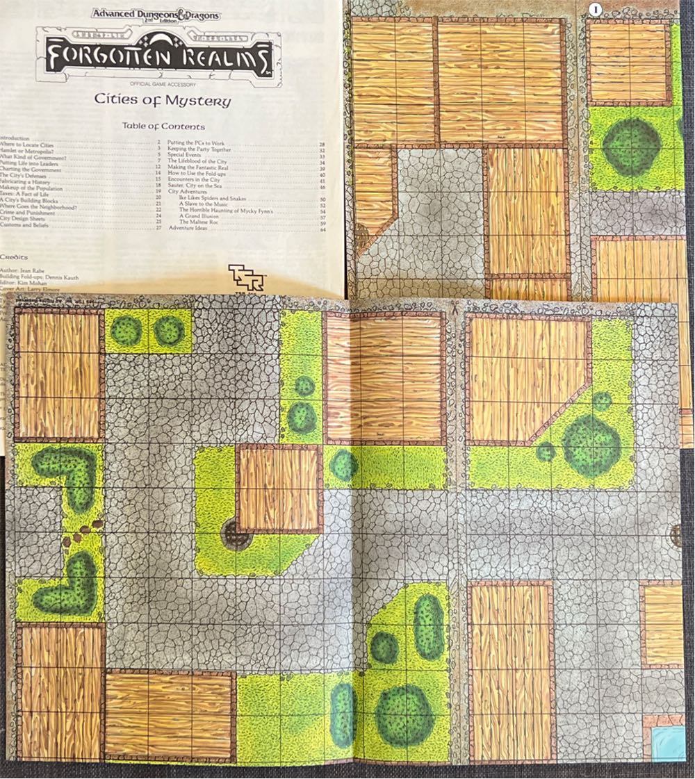 Forgotten Realms Cities Of Mystery Vintage Tsr Box Set Fr8 Adventure Cib  board game collectible [Barcode 046363092627] - Main Image 3