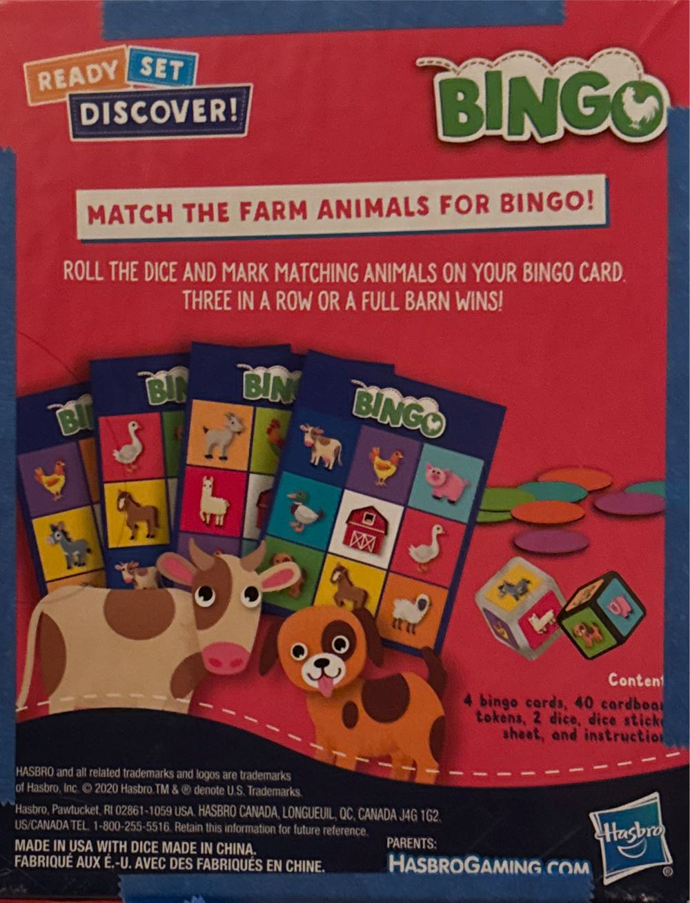 Bingo Farm Animals  board game collectible [Barcode 630509977390] - Main Image 2