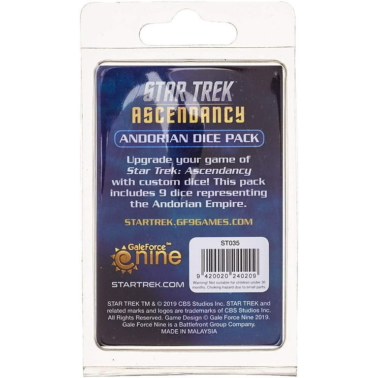 Star Trek: Ascendancy: Andorian Dice  (1-3) board game collectible [Barcode 9420020240209] - Main Image 2