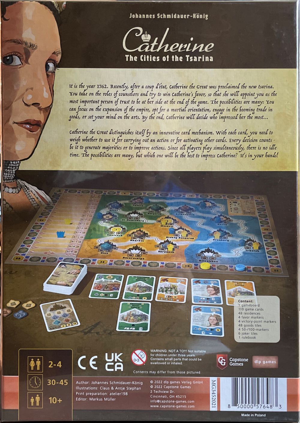 Catherine: Cities Of The Tsarina  (2-4) board game collectible [Barcode 850000576483] - Main Image 2