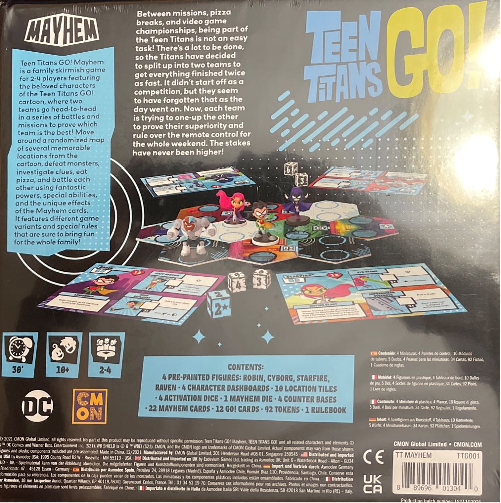 Mayhem: Teen Titans Go!  (2-4) board game collectible [Barcode 889696013040] - Main Image 2