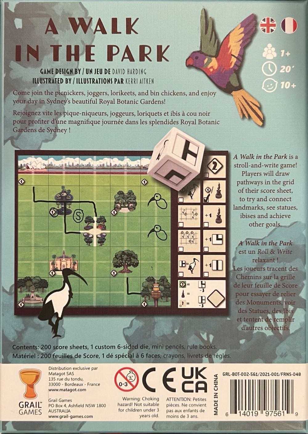 A Walk in the Park  (1-99) board game collectible [Barcode 614019975619] - Main Image 2