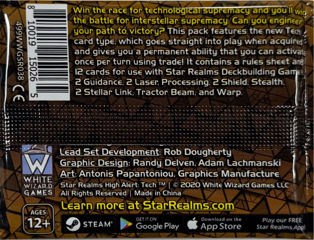 Star Realms: High Alert: Tech  (1-4) board game collectible [Barcode 810019150265] - Main Image 2