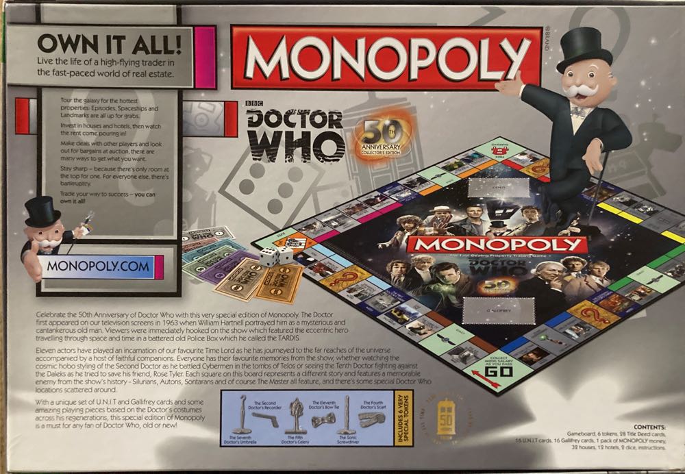 Monopoly: Doctor Who  (2-6) board game collectible [Barcode 700304044891] - Main Image 2