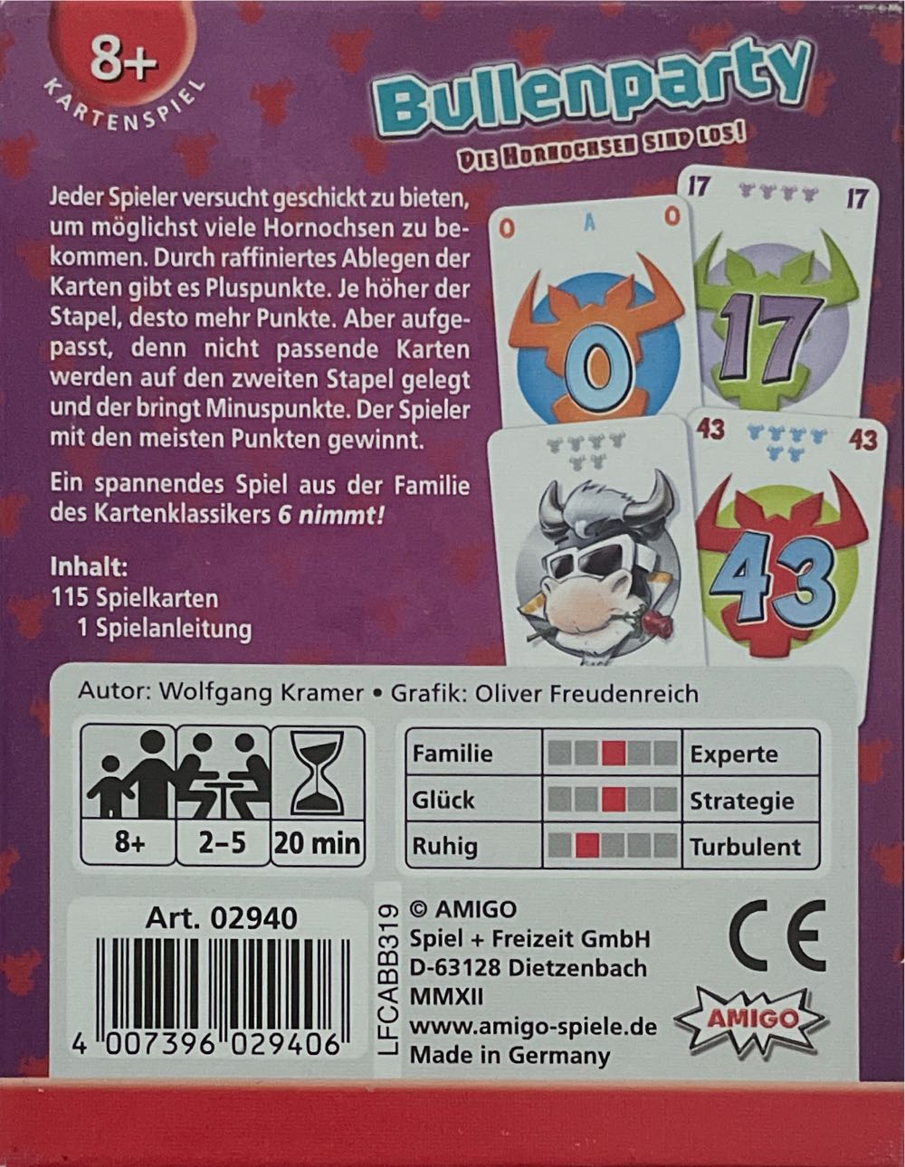 Bullenparty  (2-5) board game collectible [Barcode 4007396029406] - Main Image 2