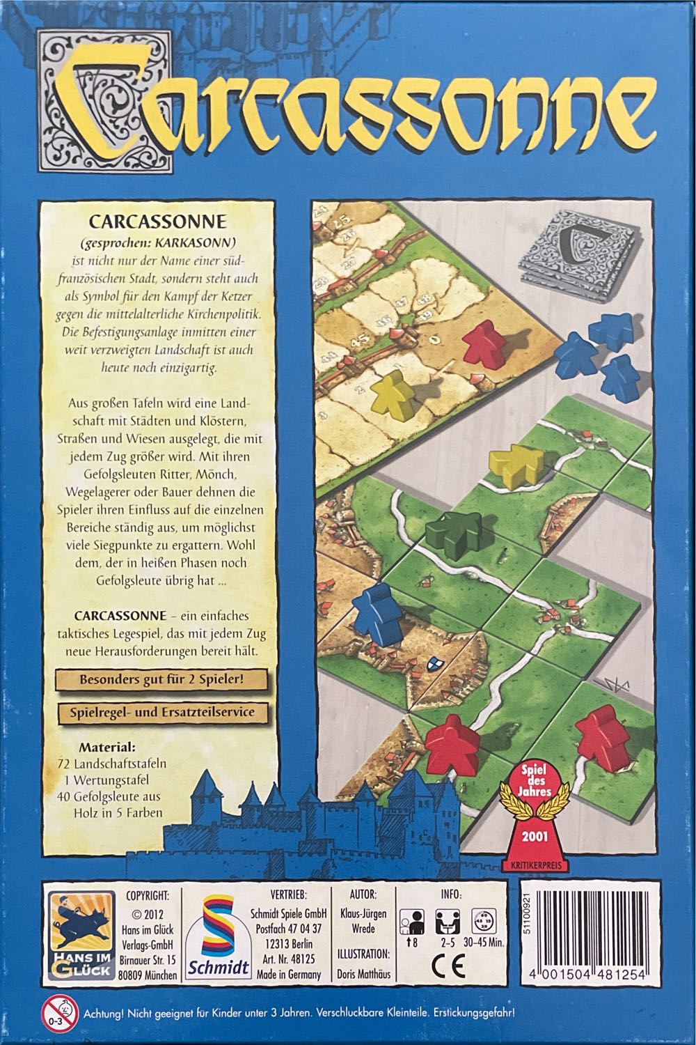 Carcassonne  (2-5) board game collectible [Barcode 4001504481254] - Main Image 2