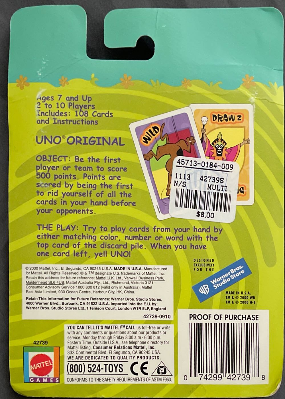 Scooby Do Uno  board game collectible - Main Image 2