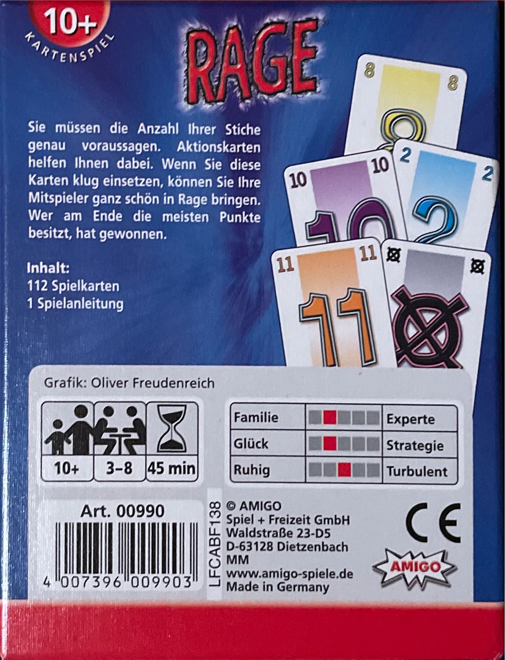 Rage  (3-8) board game collectible [Barcode 4007396009903] - Main Image 2