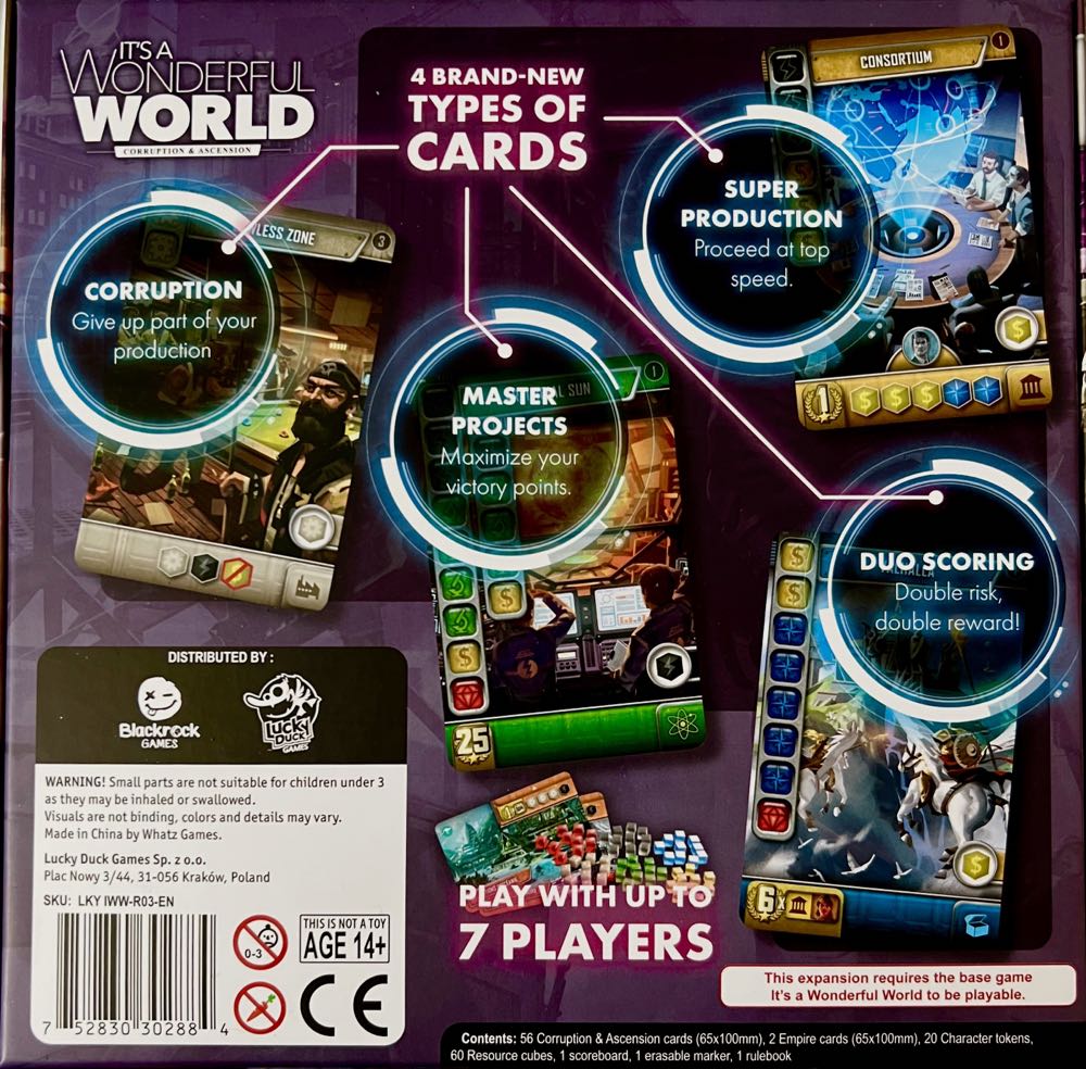 It’s a Wonderful World: Corruption & Ascension  (1-7) board game collectible [Barcode 752830302884] - Main Image 2
