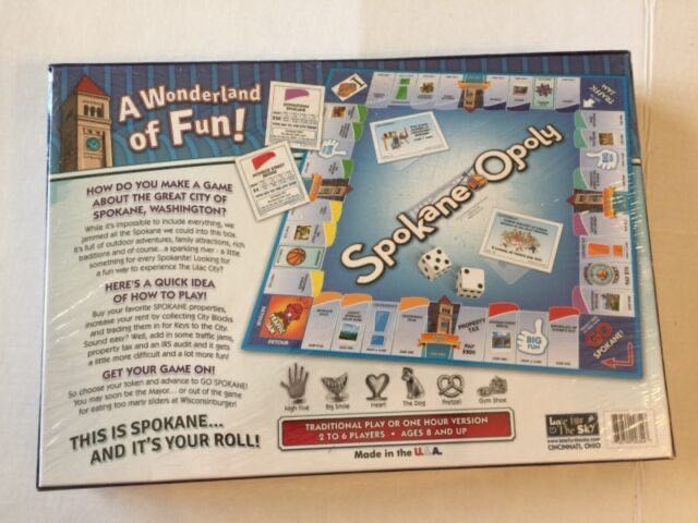 Spokaneopoly  (2-6) board game collectible [Barcode 730799003547] - Main Image 2