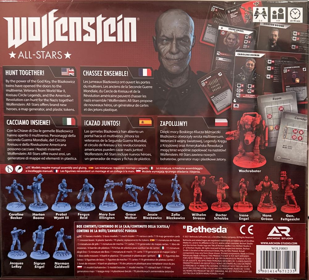 Wolfenstein: All Stars  board game collectible [Barcode 5901414671235] - Main Image 2