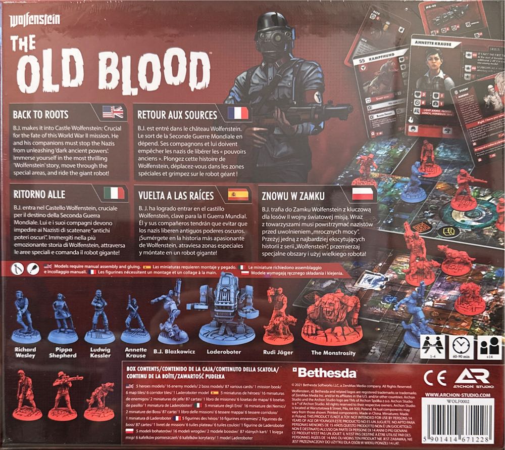 Wolfenstein: The Old Blood  board game collectible [Barcode 5901414671228] - Main Image 2