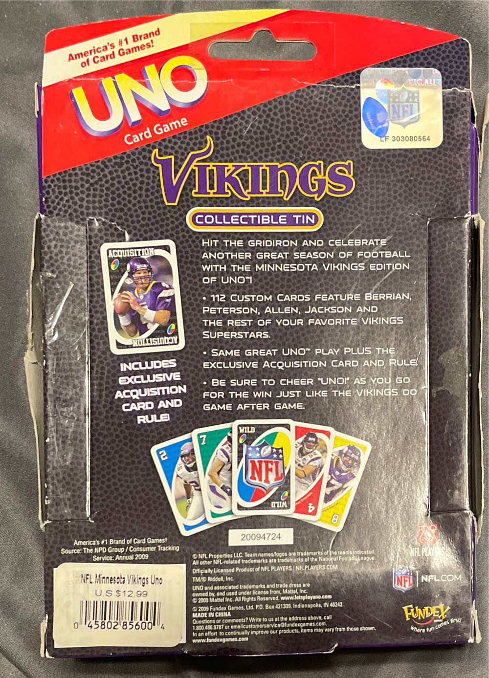 Vikings Uno Tin  board game collectible - Main Image 2