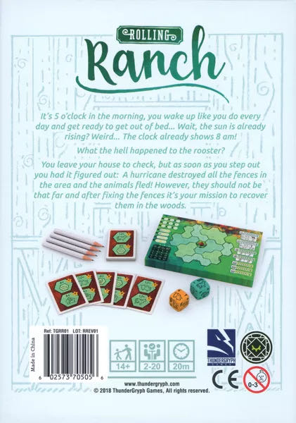 Rolling Ranch  (2-20) board game collectible [Barcode 602573705056] - Main Image 2