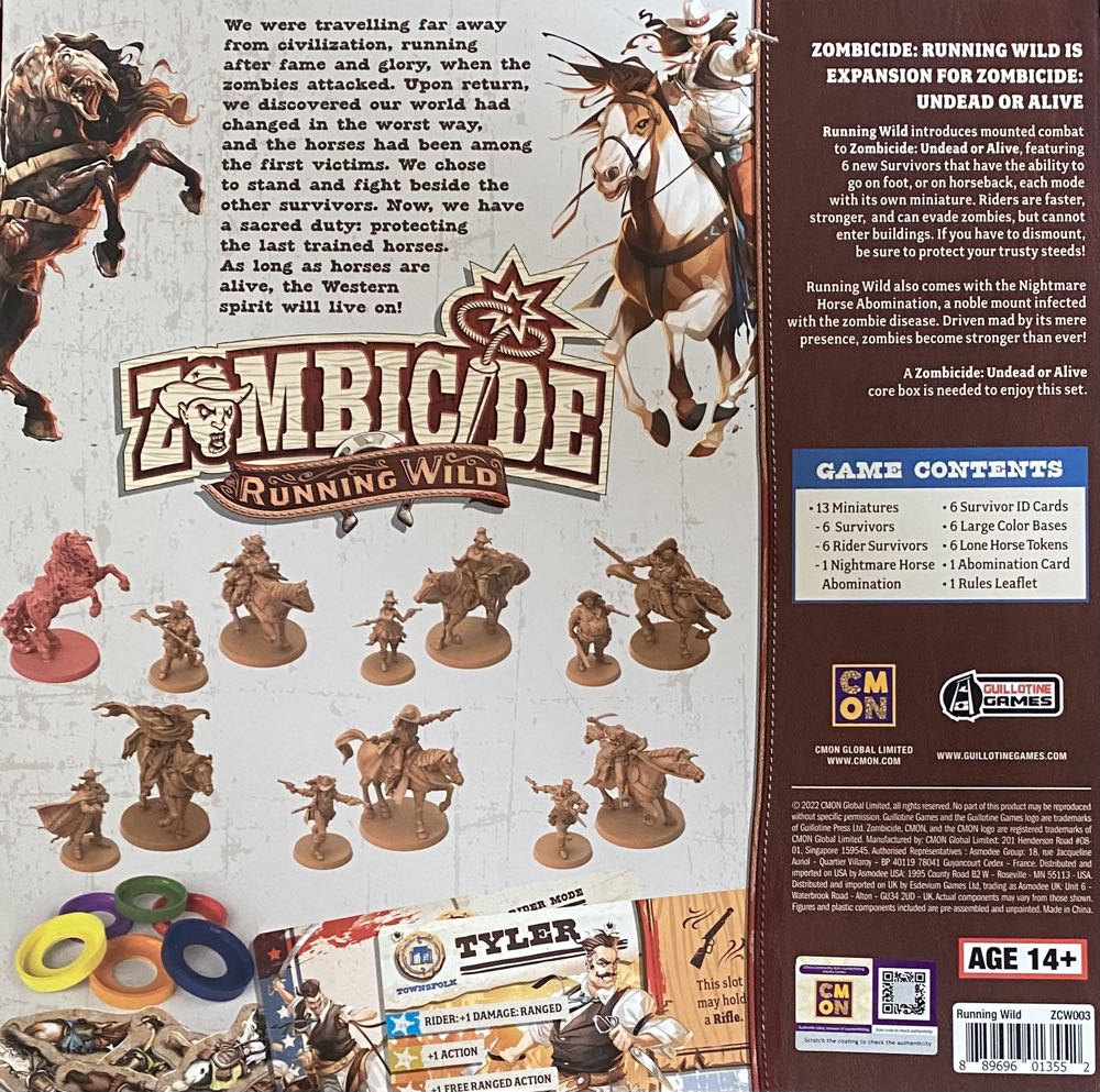 Zombicide: Running Wild  (1-6) board game collectible [Barcode 889696013552] - Main Image 2